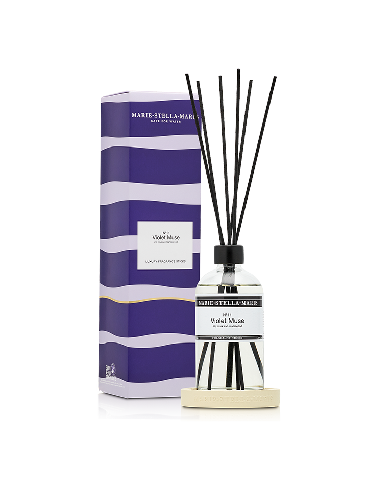 Marie-Stella-Maris - Fragrance Sticks Violet Muse 250ml (met onderzet)